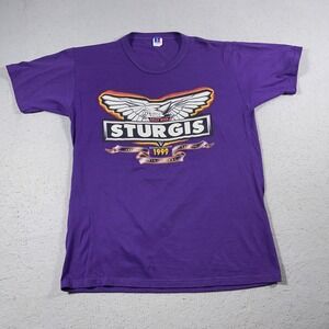 Vintage Sturgis 59th‎ Annual Rally 1999 Shirt Men Large Purple Made in USA 90s
